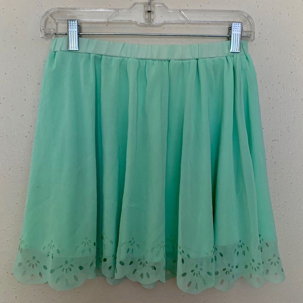 Lush Laser Cut Mini Skirt